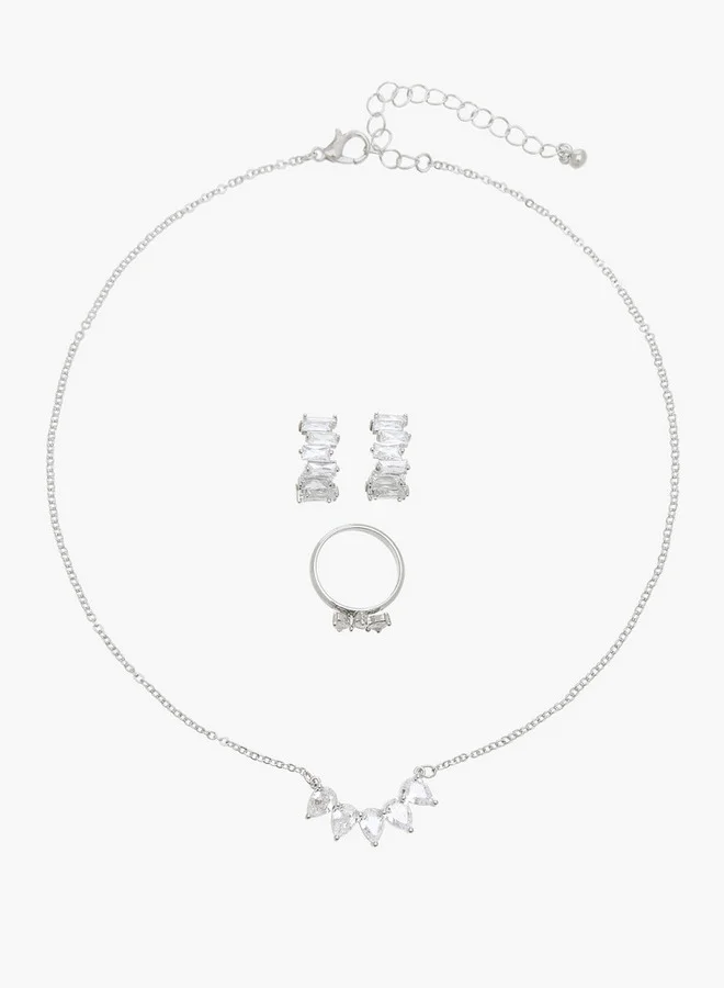 Metallic 3-Piece Jewellery Set